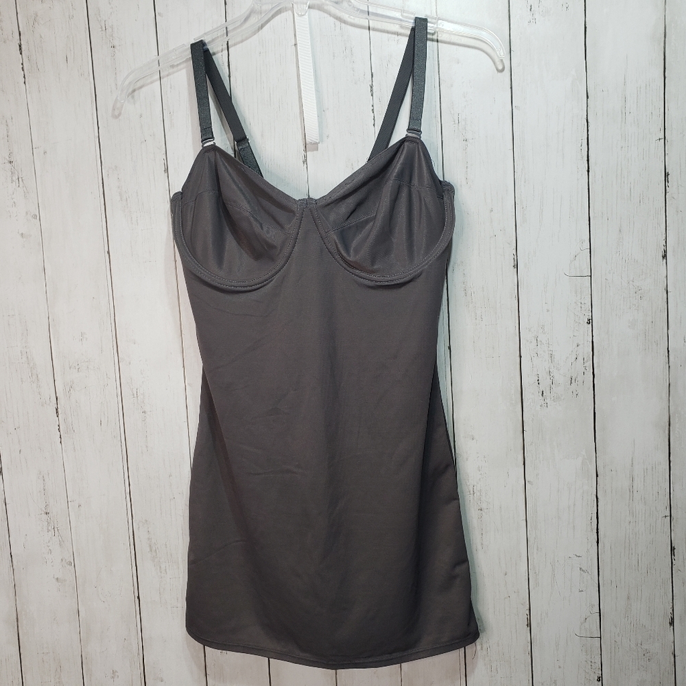 Bodyslimmers Nancy Ganz Gray Dress Slip Shapewear